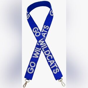 University‎ of Kentucky GO WILDCATS Blue Beaded Purse Strap Game Day Gifts NWT